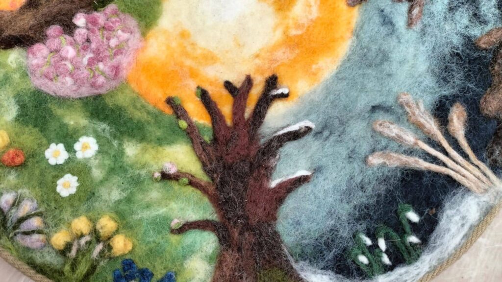 jaarcirkels seizoen kleed vilten